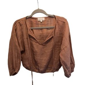 Bella Dahl XS linen top